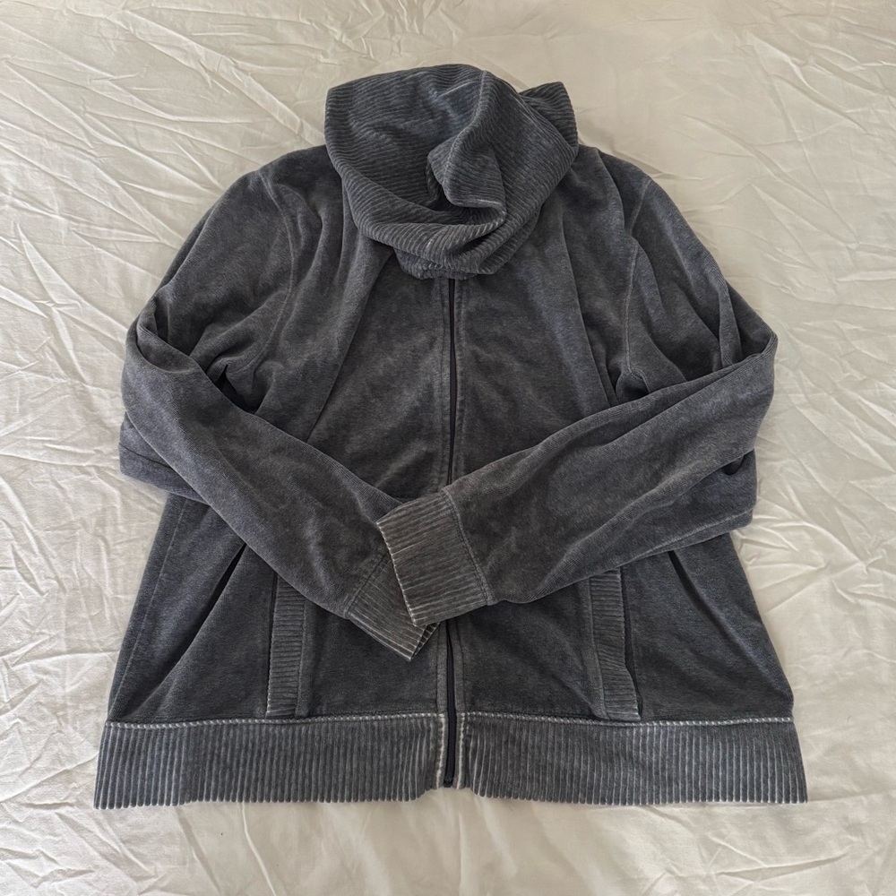 Velvet Zip Up Hoodie